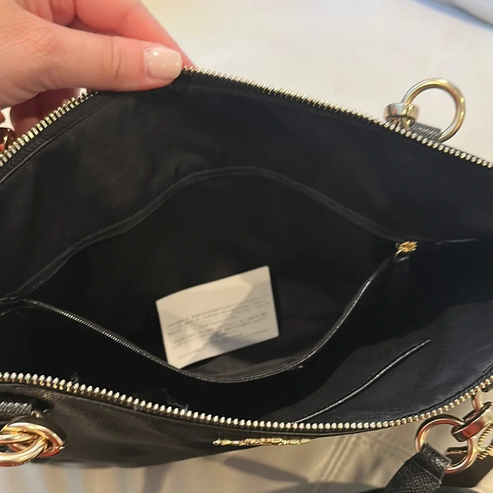 Coach Black Leather Structured Tote - Picture 4 of 6